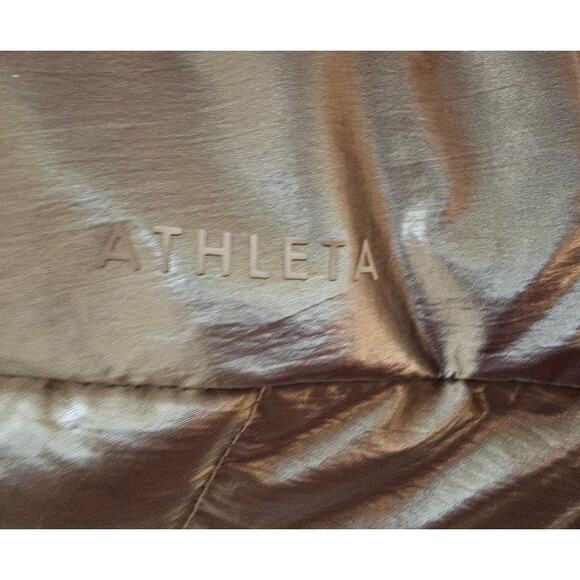 Athleta Downtown Metallic Gold Puffer Vest, Sports, Womens Sz XXS, New, NWOT - Picture 12 of 13